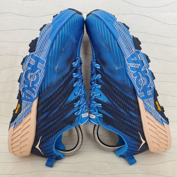 Hoka One One Womens Speedgoat 4 1106527 Blue Trail Running Shoes Sneakers Sz 6.5 - Picture 9 of 14